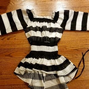 Sweet stretchy and Sassy Top - Lace up back